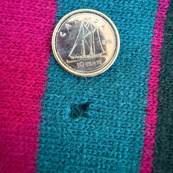 Hawico of Scotland Lambswool Striped Scarf 🇬🇧 – Magenta & Teal Double-Sided - Picture 11 of 13